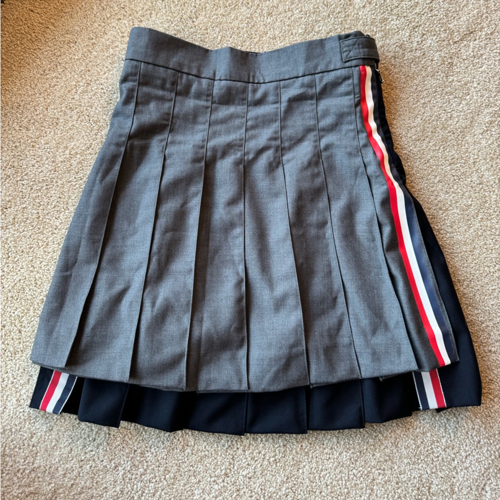 Brand new💎Thom Brown Gery and Blue mini pleated skirt